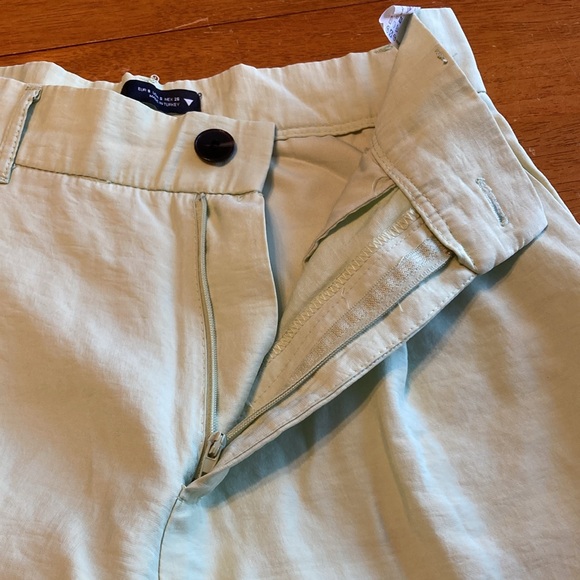 Zara Womens Size S Brat Light Green Wide Leg High Waist Trousers Pants Pleats - Picture 9 of 16